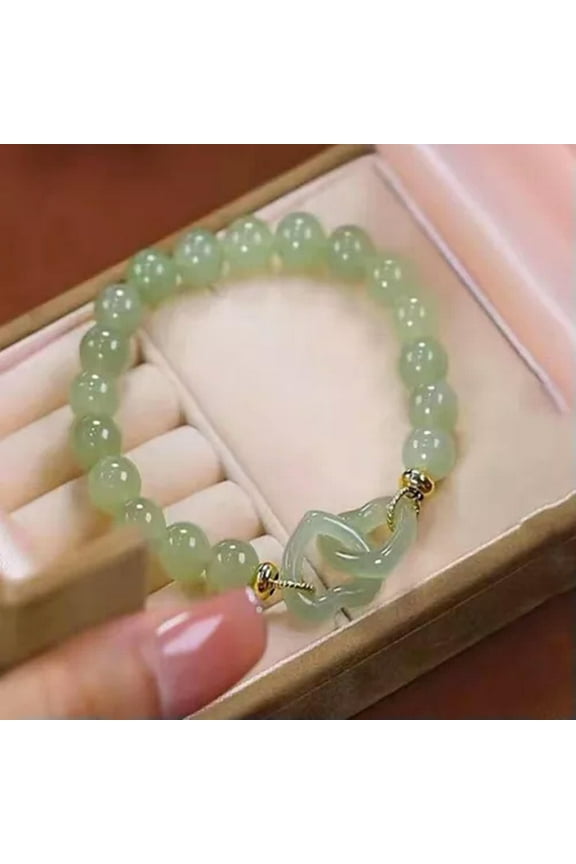 Lucky Bead Bracelet For Women Chinese Style Heart Buckle Bracelet Bangle#-A3