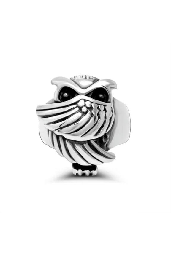 Lucky Owl Ring for Men Women Stainless Steel Angel Wings Eagle Rings Biker Punk-10