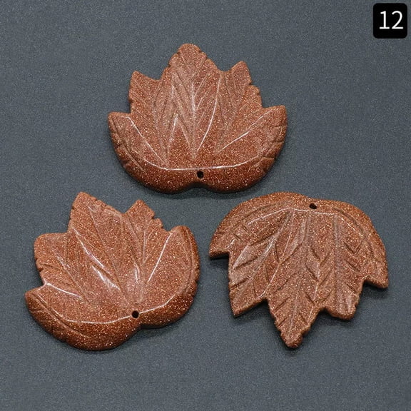 HOOUN Maplez Gold Sand Stone Fashion Carved natural Many color plant 8pcs Wholesal