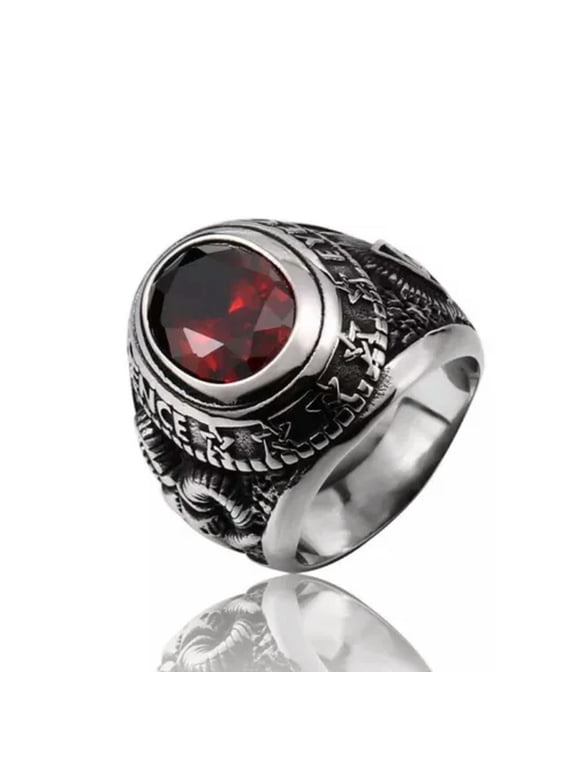 Masonic Eye of Providence Ring Stainless Steel Vintage Biker Satan Ram Punk Ring-14