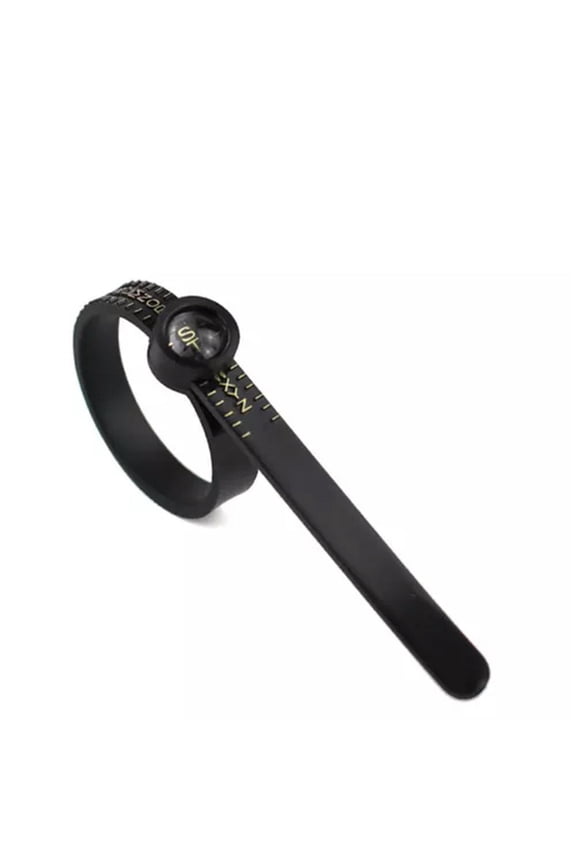 Measuring Ruler Ring Sizing Tool Finger Measure Gauge Tool Magnifying Sizer&-Black UK