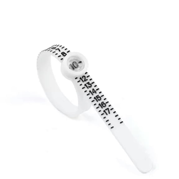 HOOUN Measuring Ruler Ring Sizing Tool Finger Measure Gauge Tool Magnifying Sizer&-White US