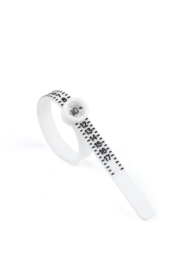 Measuring Ruler Ring Sizing Tool Finger Measure Gauge Tool Magnifying Sizer&-White US