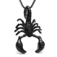 thumbnail image 1 of HOOUN Men Gold Silver Gothic Scorpion Chain Pendant Necklace Choker Retro Bikers Gift-Black, 1 of 5
