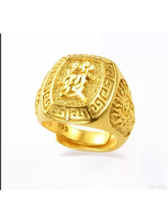 Men's 23K 24K THAI BAHT YELLOW GOLD Plated RING/12.3g