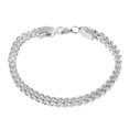 thumbnail image 1 of HOOUN Men's 316L Stainless Steel Layer Chain Link Fashion Chunky Gift Bracelet gift-Silver, 1 of 5