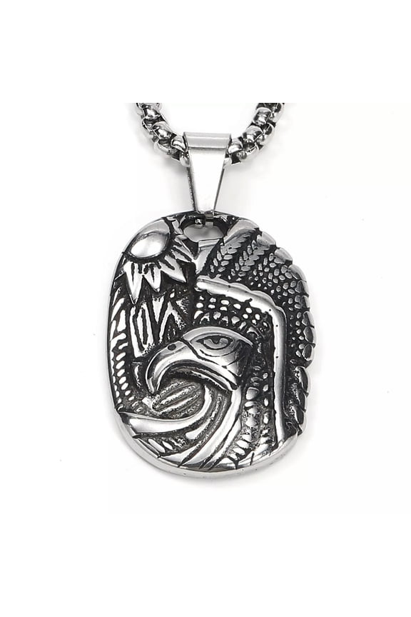 Men's Amulet Stainless Steel Lucky Eagle Necklace Jewelry Chain Gift Wholesale