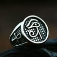 thumbnail image 1 of HOOUN Men's Gothic All Seeing Eye Ring Stainless Steel Vintage God Eye Biker Punk Ring-9-D, 1 of 7