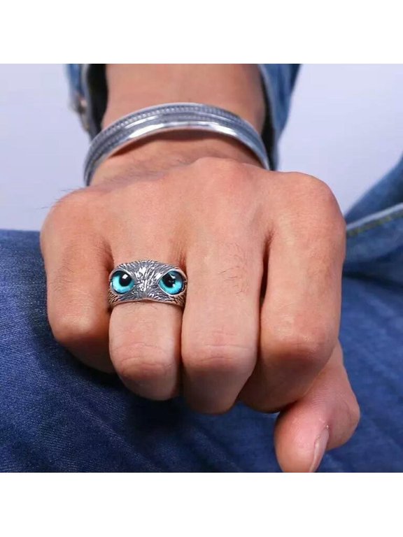 Men's Owl Bird Ring Stainless Steel ring For Women or men lucky gift