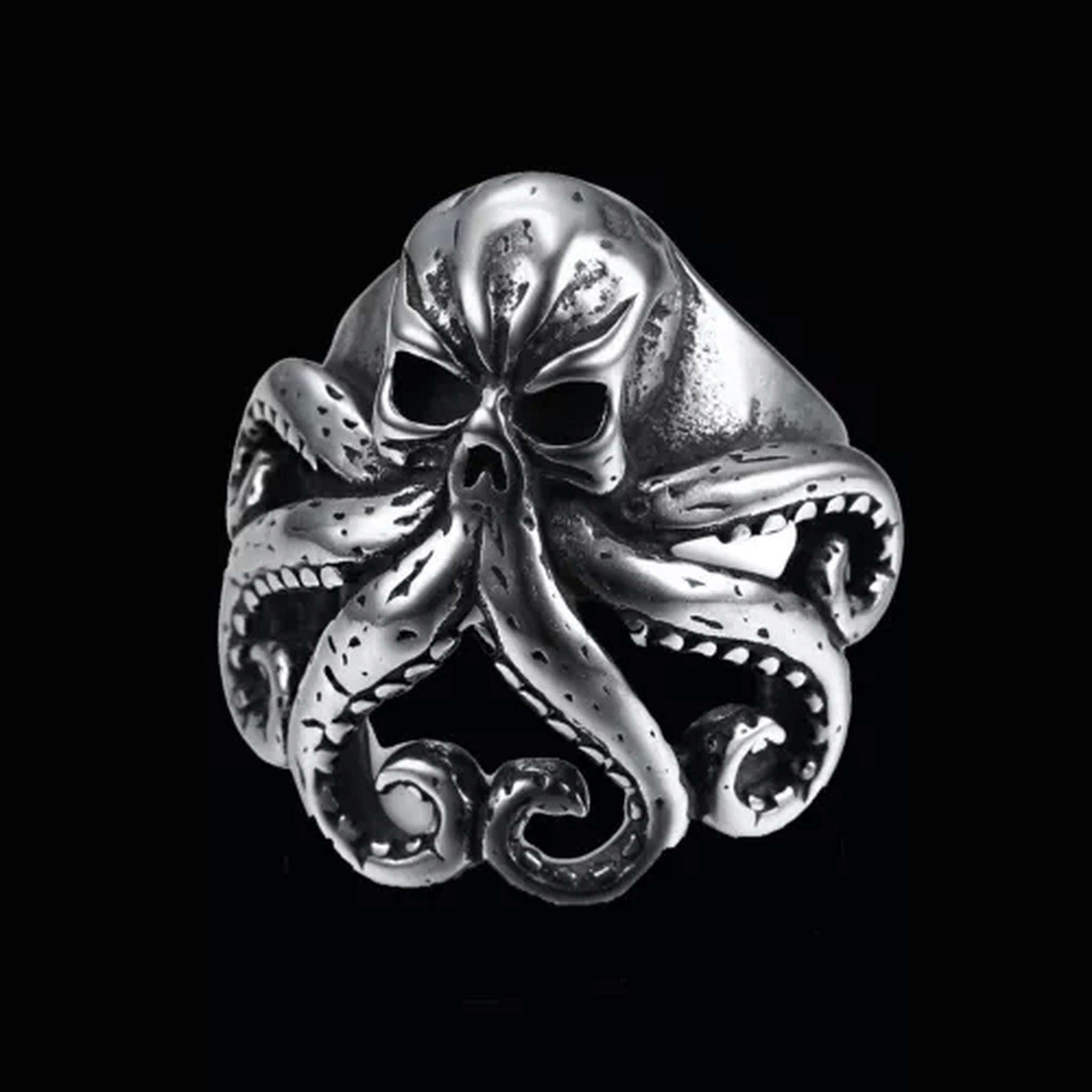 HOOUN Men's Powerful Octopus Ring Stainless Steel Vintage Tentacle ...