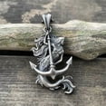thumbnail image 1 of HOOUN Men's Stainless Steel Vintage Mermaid Necklace Pendant Jewelry with Chain, 1 of 7