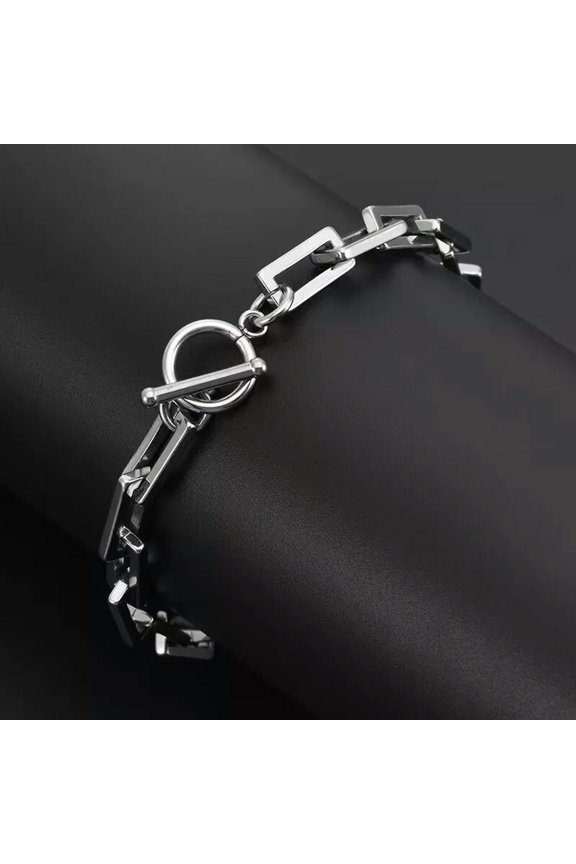 Mens Bracelet Chain Stainless Steel Huge Long Square Box Link Chains 7mm 8.66''