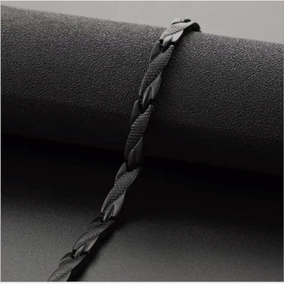 HOOUN Mens Magnetic Health Bracelet Bangle Arthritis Cooper Pain Relief Ladies Gift-Black