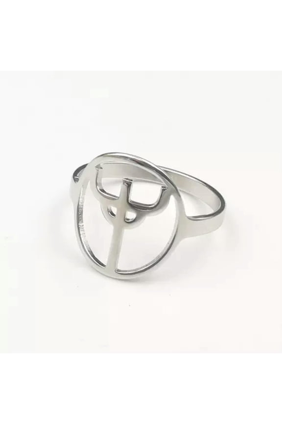 Mens Ring Judas Priest Merch Logo Symbol Charm Amulet Stainless Steel Rings Gift-9#