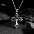 thumbnail image 1 of HOOUN Mens Unisex Gothic Cross Pendant Necklace Punk Rock Biker Jewelry Box Chain 24", 1 of 4