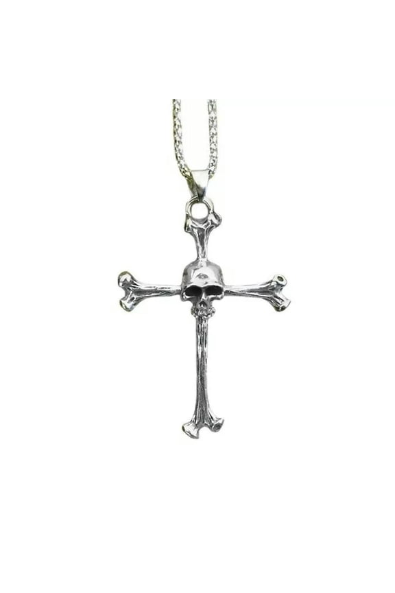 Mens Women Chain Necklace Cross Wing Skull Pendant Angel Crucifix Jesus Gift