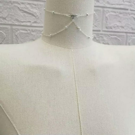 HOOUN Metal Body Bust Chain Jewelry for Women Sexy Style Hollow Bikini Ladies Breast#-A2