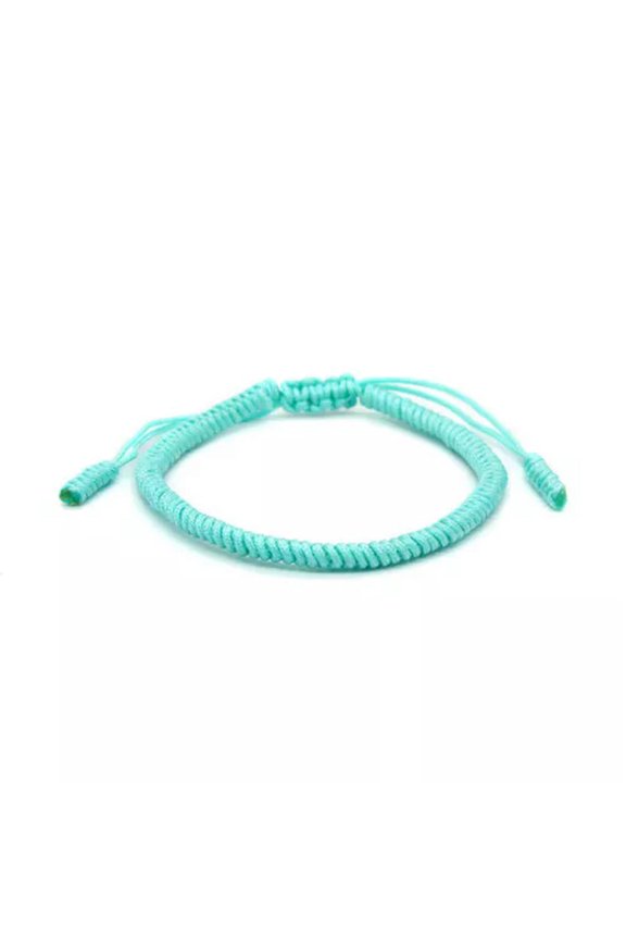 Minimalist Handmade Snake Knot Craft Braided Rope Bracelet For Men Women-Light Blue