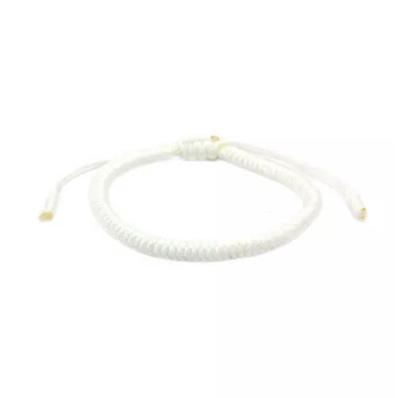 HOOUN Minimalist Handmade Snake Knot Craft Braided Rope Bracelet For Men Women-White