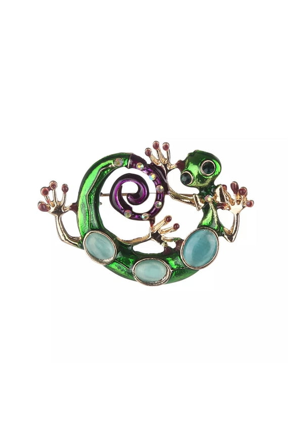 Miss Bridal Rhinestone Lizard Pin Animal Shape Brooch Ornaments