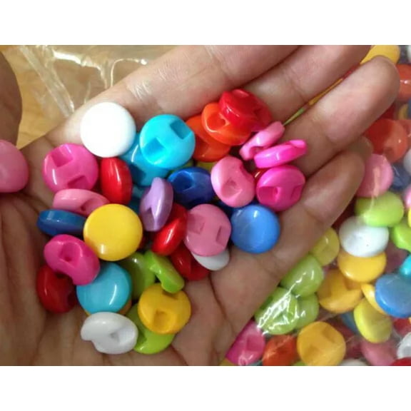 HOOUN Mixed 300pcs Round shape plastic buttons sewing/scrapbook Baby Pretty clothing