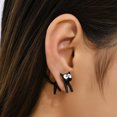 thumbnail image 1 of HOOUN Mode Chat Mignon Femme Animal Boucles D'Oreilles Piercing Fille Bijou Cadeau, 1 of 5