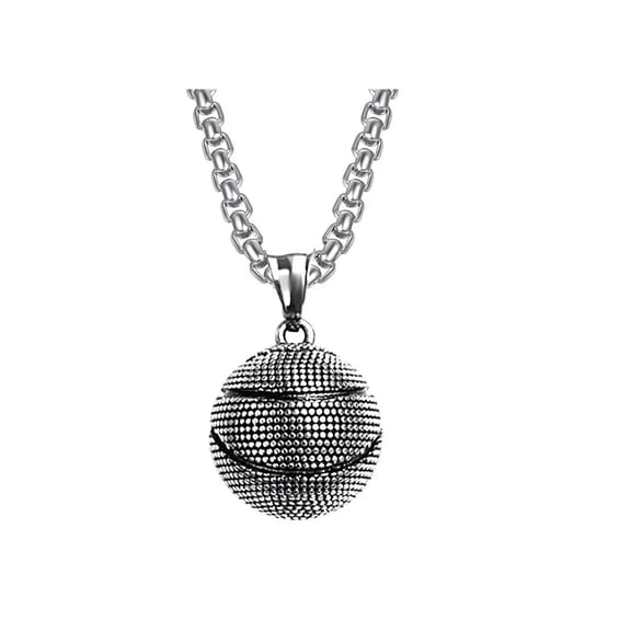 HOOUN Mode Femme Argent Chane Mignon Basketball Pendentif Collier Bijoux Cadeau
