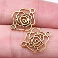 thumbnail image 1 of HOOUN Multicolor 400 Pcs Tibet Silver Flower Connectors 17x14MM B15429-Antique gold plated-400 PCS, 1 of 7
