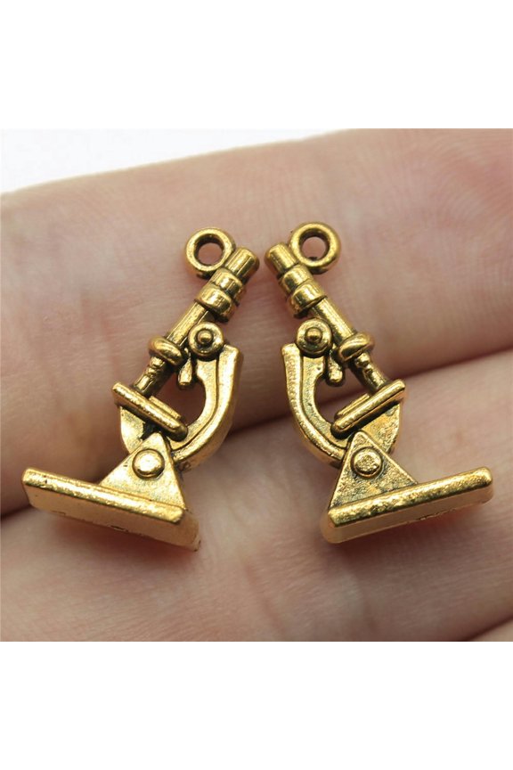 Multicolor 80 Pcs Tibet Silver Microscope Charms Pendants 21X11MM 2.5g Diy-Antique gold plated-80 PCS