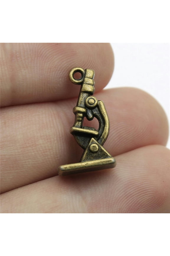 Multicolor 80 Pcs Tibet Silver Microscope Charms Pendants 21X11MM 2.5g Diy-Bronze Plated-80 PCS