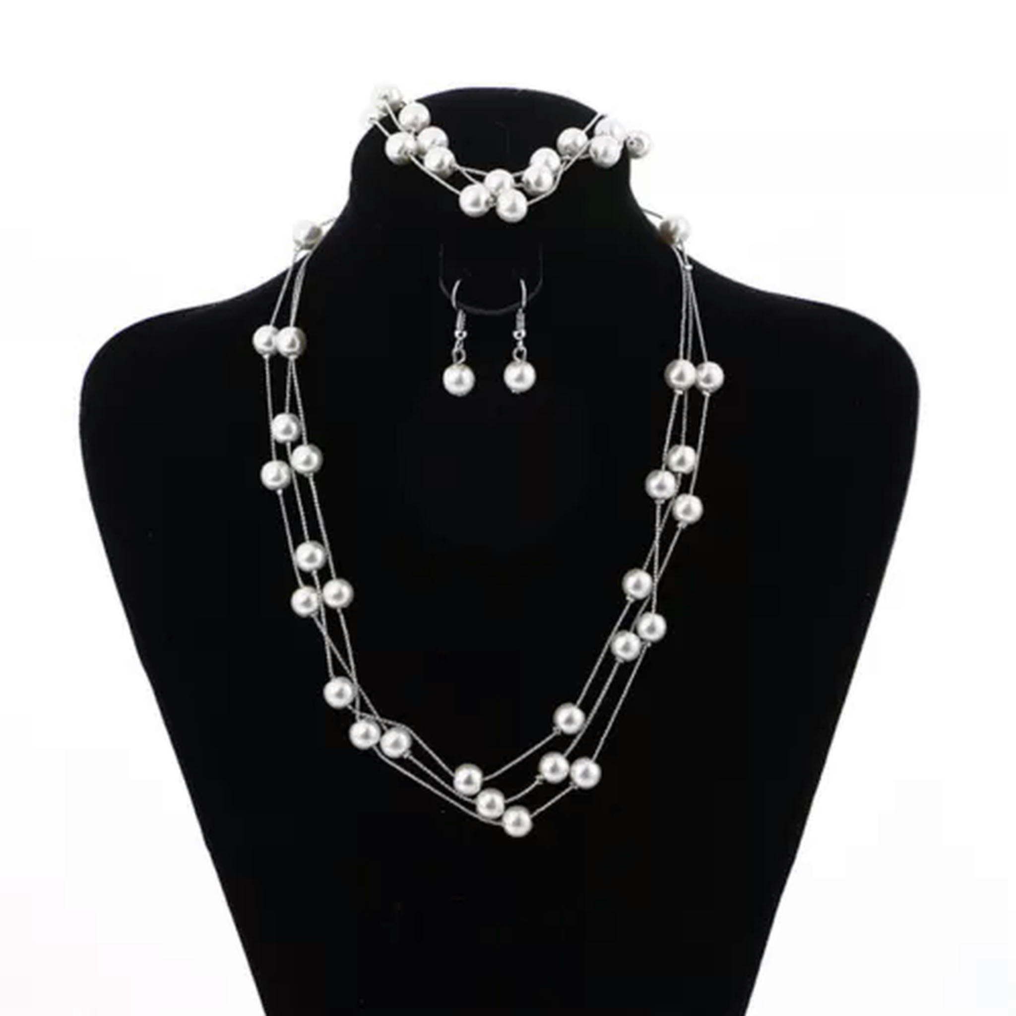 5pcs Grls Faux Pearl Jewelry Set | Fashon jewelry, Grly jewelry, Pearl jewelry sets