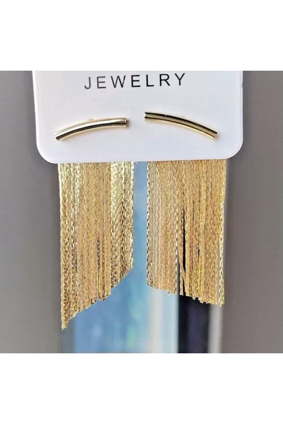 NEW Fashion Vintage Tassel Earrings Stud High Quality Jewelry Wholesale-Gold