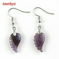 thumbnail image 1 of HOOUN Natural Crystal Angel Wing Gemstone Earrings Quartz Chakra Healing Stone Jewelry-Amethyst, 1 of 2