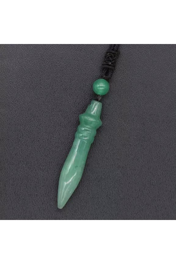 Natural Crystal Quartz Stone Pharaoh Scepter Pendulum Pendant Necklace Healing-Aventurine