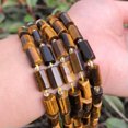 thumbnail image 1 of HOOUN Natural Cylinder Shape Faceted Aquamarines Loose Beads For Jewelry Making 7.5''-tiger eye, 1 of 9