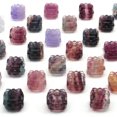 thumbnail image 1 of HOOUN Natural Fluorite Animals Statue Stone Carving Quartz Crystal Healing Reiki Decor-1PC Random Colour-Christmas Gift Box, 1 of 2