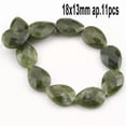 thumbnail image 1 of HOOUN Natural Green Canada Jade Faceted Round Loose Beads For Jewelry Making DIY 15''-type 11, 1 of 9