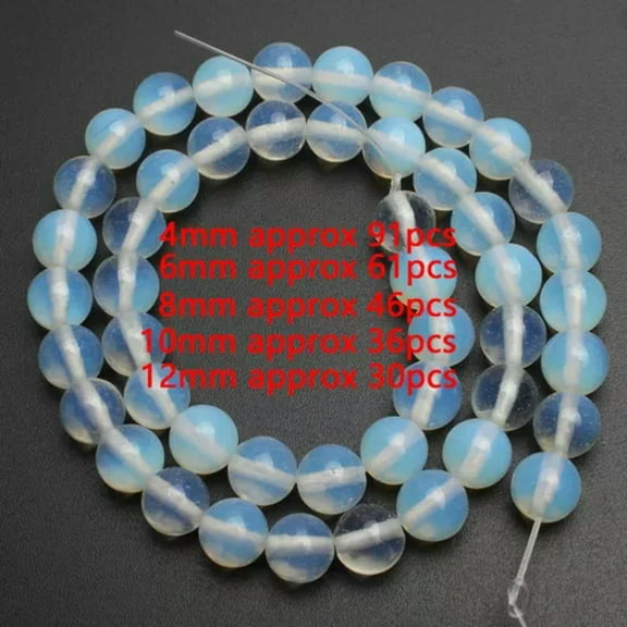 HOOUN Natural Opal Round Irregular Opalite Rondelle Loose Beads for DIY Jewelry Making-type1-4mm