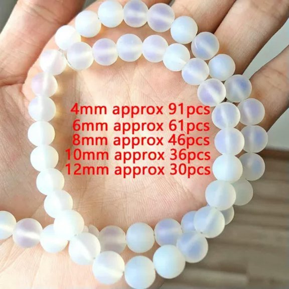 HOOUN Natural Opal Round Irregular Opalite Rondelle Loose Beads for DIY Jewelry Making-type12-8mm