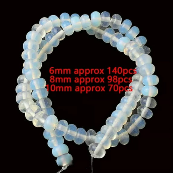 HOOUN Natural Opal Round Irregular Opalite Rondelle Loose Beads for DIY Jewelry Making-type2-6mm