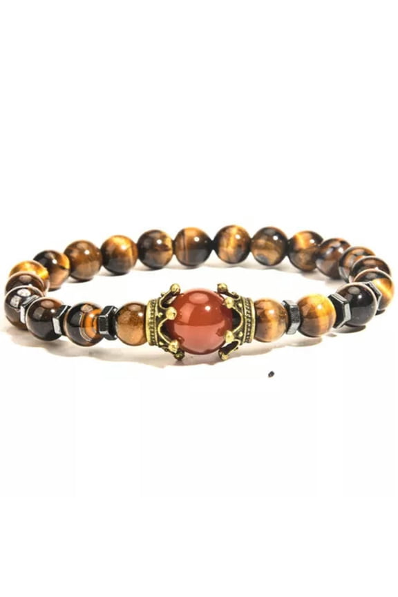 Natural Stone Her King His Queen Bracelets Jewelry Gift Couples t for Men Women-E