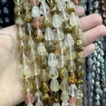 thumbnail image 1 of HOOUN Natural Stone Water Drop Agates Quartz Loose Spacer Beads For Jewelry Making DIY-Colorful Glass-10X14mm about 13pcs, 1 of 9