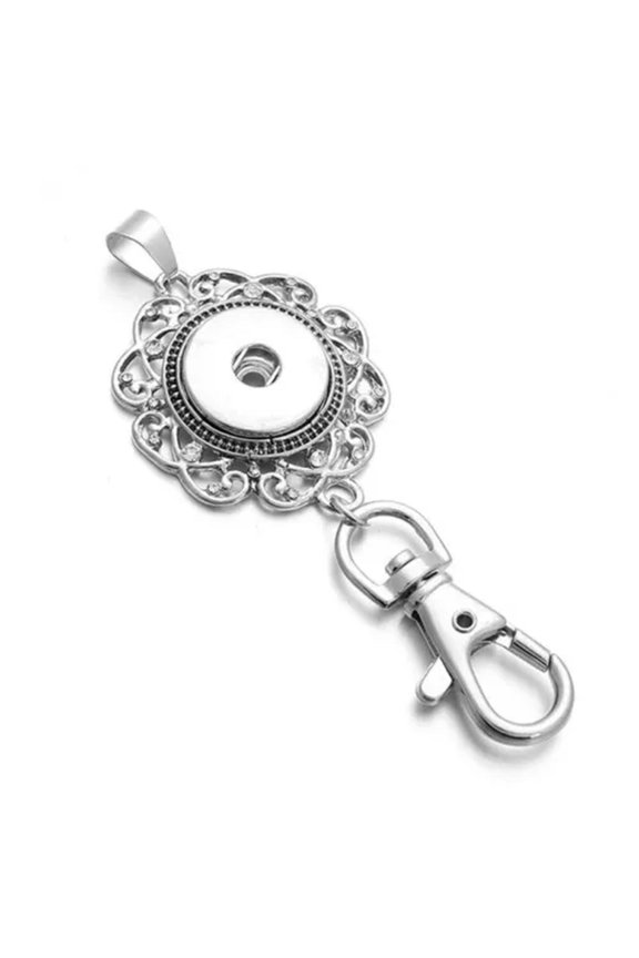 New Ginger Drill Snap Pendant Keychain Fit 18mm Snap Button Jewelry Making DIY -09