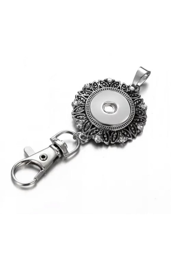 New Ginger Drill Snap Pendant Keychain Fit 18mm Snap Button Jewelry Making DIY -13