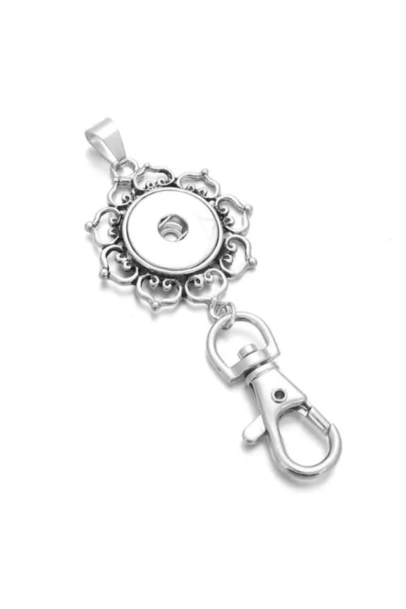 New Ginger Drill Snap Pendant Keychain Fit 18mm Snap Button Jewelry Making DIY -14