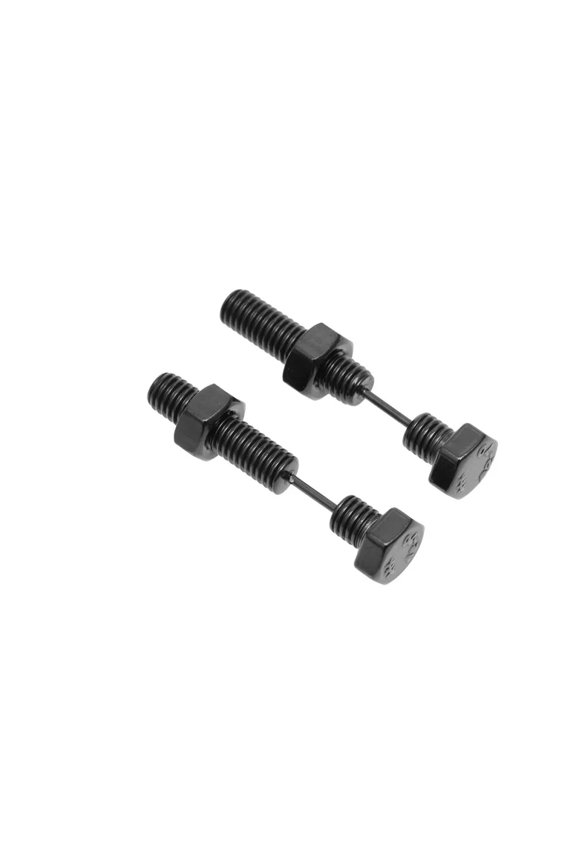 Nightclub Earring Hexagonal Screws Piercing Earrings Chain Nut