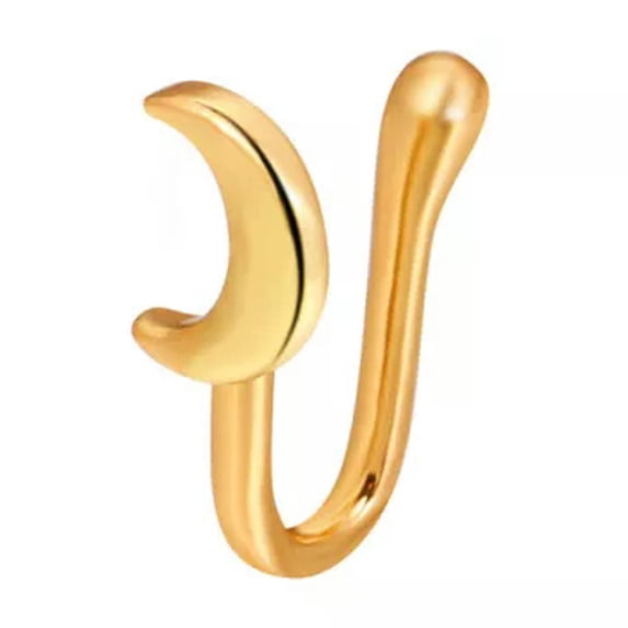 HOOUN Non Piercing Nose Ring Body Jewelry Fashion Nostril Ring Hoops Cubic Zirconia-2