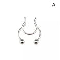thumbnail image 1 of HOOUN Nose Hoop Ring Clicker Jewelry Gem Nose Clip Cuff Non Piercing Stud Nostril-qy@-A, 1 of 7