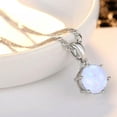 thumbnail image 1 of HOOUN Opal Necklace Oval Design Necklaces Romantic Pendant, 1 of 9
