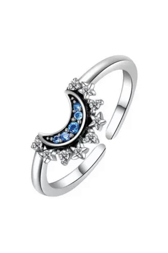 Personality Simple Opening Adjustable Sun And Moon Ring Overlapping Wear Rings@-A2